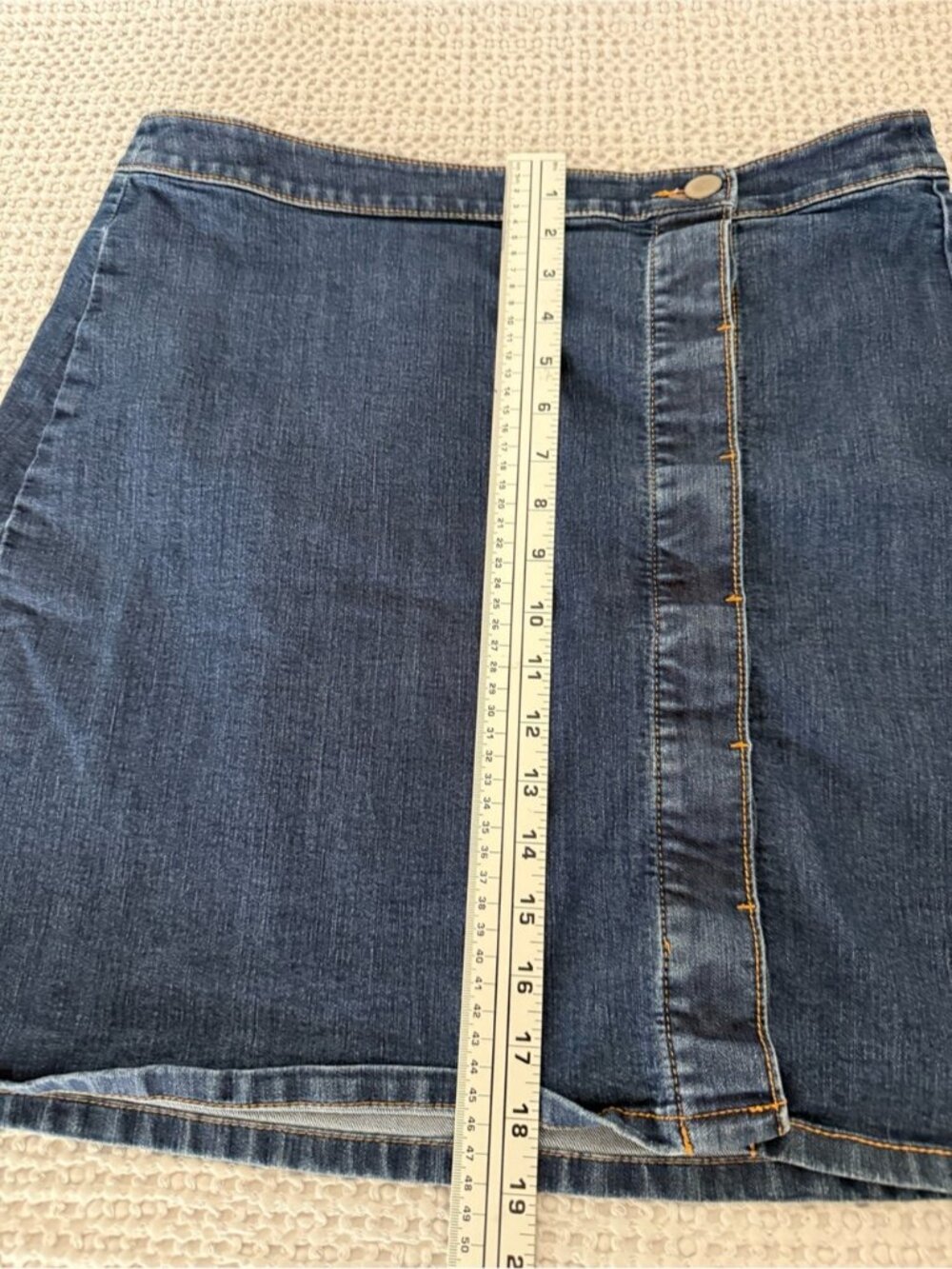 Blue denim skirt size 12 Buttons in front - Picture 4 of 5